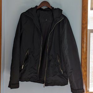 H&M Lightweight Bomber Jacket Hooded Black Size S